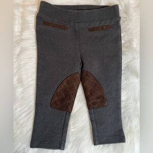 Janie and Jack Grey Brown 6-12m Riding Pant